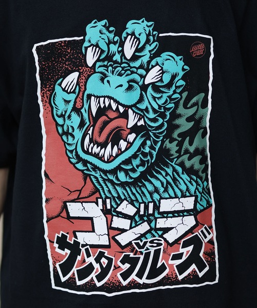 GODZILLAコラボ】SANTACRUZ/サンタクルーズ 半袖Tee フロント