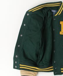 ラルフローレン　キッズ　ウールブレンド レザースリーブ ジャケット　新品 ラルフローレンキッズウールブレンド レザースリーブ ジャケット新品
