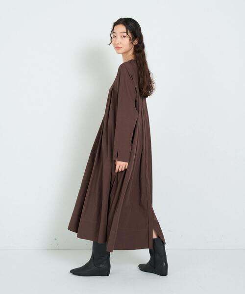 conges payes ADIEU TRISTESSE(コンジェ ペイエ アデュートリステス)の「ボックスタックワンピース(ワンピース・レディース・ブラウン/カーキ・38)」の16枚目の写真