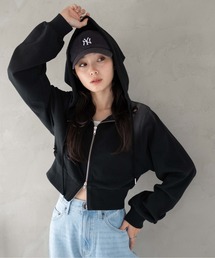 WEGO | WEGO/【24年秋冬新作】ヴィンテージウォッシュWジップショートパーカー(パーカー)