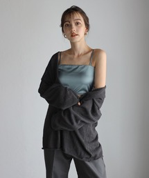 2way satin bare top / 2wayサテンベアトップ