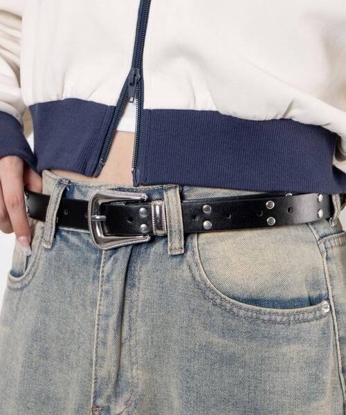 WEGO（ウィゴー）の「WEGO/スタースタッズベルト（ベルト・レディース・その他1/ブラック・FREE）」の2枚目の写真