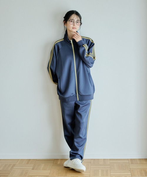 KANGOL SPORT（カンゴールスポーツ）の「【KANGOL SPORT】サイドライントラックパンツ《UV対策・ストレッチ・ジャージ》◆新色追加◆（その他パンツ・レディース・アイボリー/カーキ/サックスブルー/ブラック/ブラウン/ネイビー/ベージュ/ホワイト・M/L/LL）」の22枚目の写真
