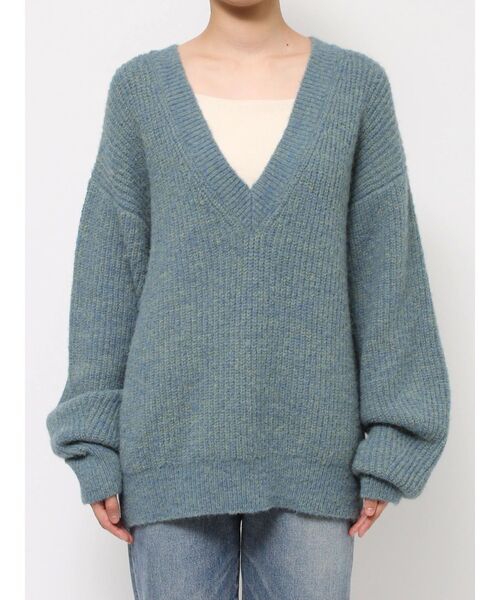 深Vネックルーズニット（ニット/セーター）｜Ungrid（アングリッド