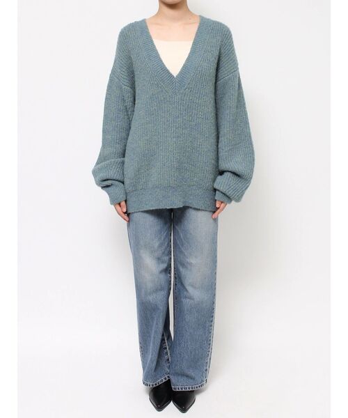 Ungrid 深Ｖネックルーズニット セール】深Vネックルーズニット（ニット/セーター）｜Ungrid（アン