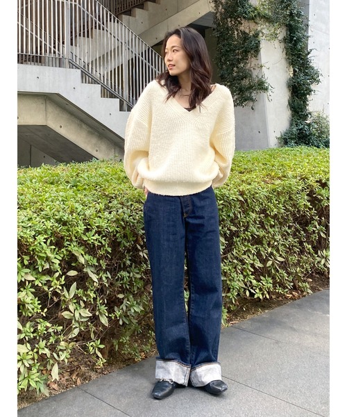 深Vネックルーズニット（ニット/セーター）｜Ungrid（アングリッド