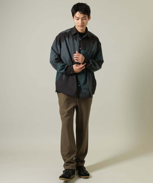 【セール】【イージーケア】ペインター柄ワイドシルエットシャツ（シャツ/ブラウス）｜a.v.v（アーヴェヴェ）