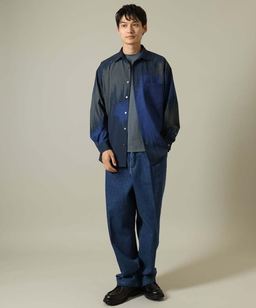 【セール】【イージーケア】ペインター柄ワイドシルエットシャツ（シャツ/ブラウス）｜a.v.v（アーヴェヴェ）