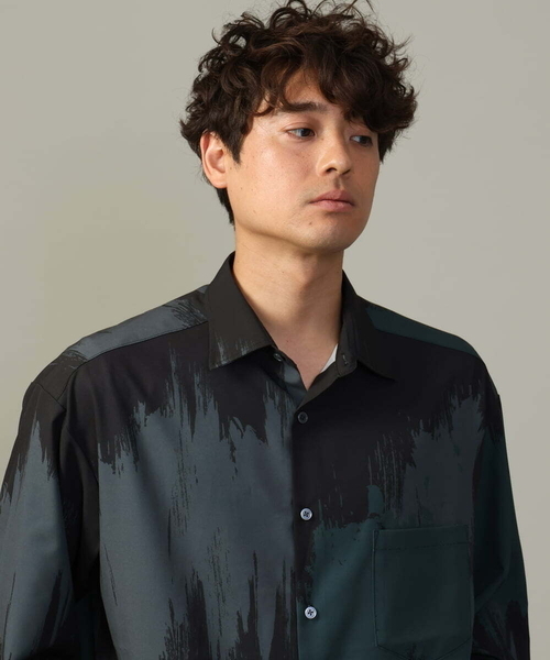 【セール】【イージーケア】ペインター柄ワイドシルエットシャツ（シャツ/ブラウス）｜a.v.v（アーヴェヴェ）