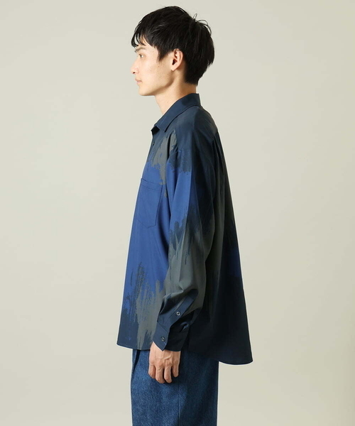 【セール】【イージーケア】ペインター柄ワイドシルエットシャツ（シャツ/ブラウス）｜a.v.v（アーヴェヴェ）