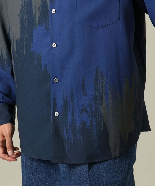 【セール】【イージーケア】ペインター柄ワイドシルエットシャツ（シャツ/ブラウス）｜a.v.v（アーヴェヴェ）