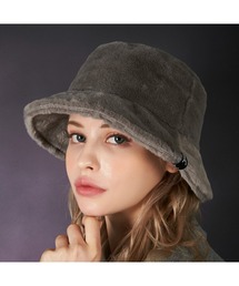 VARZAR（バザール）の「ファーロゴポイントバケットハット Fur logo point bucket hat（ハット）」