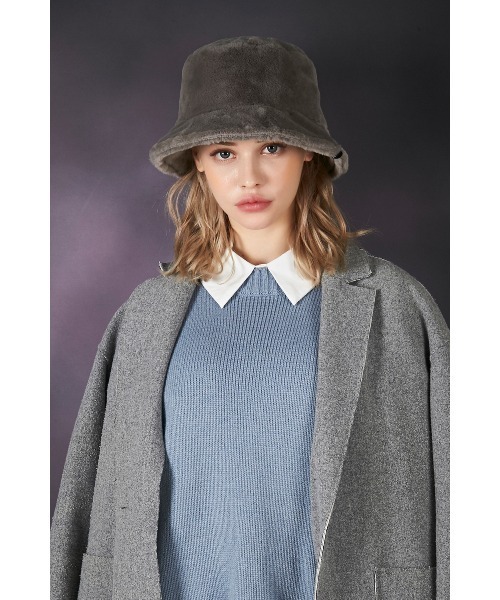 VARZAR(バザール)の「ファーロゴポイントバケットハット Fur logo point bucket hat(ハット・レディース・クリーム/グレー/ブラック・FREE)」の8枚目の写真