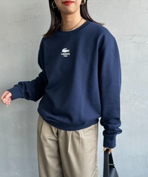 [LACOSTE/ラコステ] ワンポイントプリントロゴ クルーネックスウェット