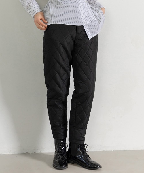 DAY CLOSET（デイ クローゼット）の「レディース きれいめシルエット。キルティングテーパードパンツ（その他パンツ・レディース・ブラック/ホワイト・L/M/S）」の18枚目の写真