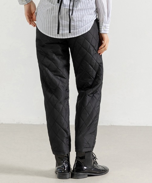DAY CLOSET（デイ クローゼット）の「レディース きれいめシルエット。キルティングテーパードパンツ（その他パンツ・レディース・ブラック/ホワイト・L/M/S）」の8枚目の写真