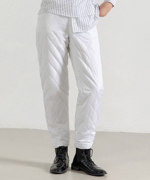 セール】レディース きれいめシルエット。キルティングテーパード