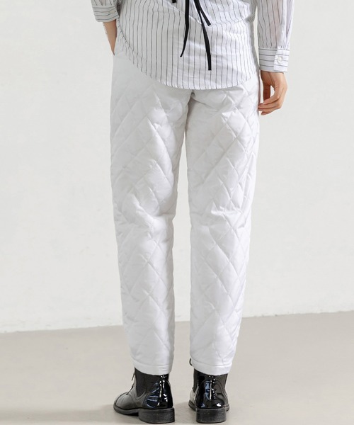 DAY CLOSET（デイ クローゼット）の「レディース きれいめシルエット。キルティングテーパードパンツ（その他パンツ・レディース・ブラック/ホワイト・L/M/S）」の14枚目の写真