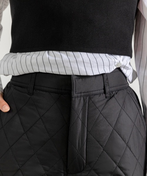 DAY CLOSET（デイ クローゼット）の「レディース きれいめシルエット。キルティングテーパードパンツ（その他パンツ・レディース・ブラック/ホワイト・L/M/S）」の6枚目の写真