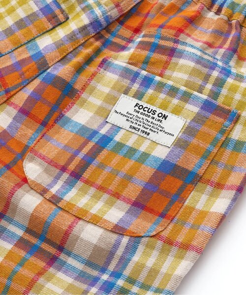 BREEZE(ブリーズ)の「2タックチェックパンツ(その他パンツ・キッズ・グリーン/オレンジ・80/90/100/110/120/130/140/150)」の11枚目の写真