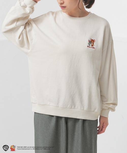Honeys（ハニーズ）の「トムとジェリー／スウェットトップス（スウェット・レディース・スミクロ/ネイビー/レッド/アイボリー・S/M/L）」の8枚目の写真