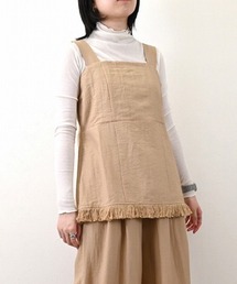 リネンタッチフリンジキャミトップス