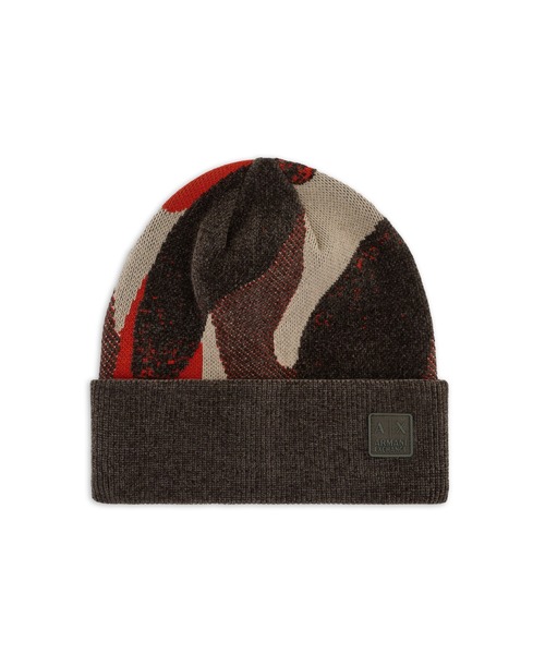 armarex 抽象模様 ビーニー 茶色 armarex 抽象模様 ビーニー 茶色