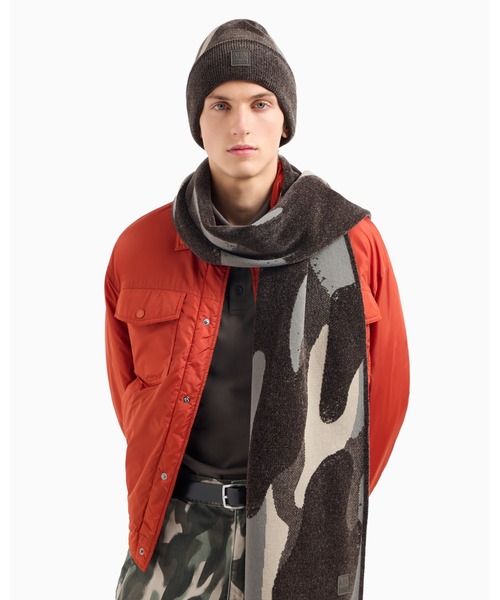 ARMANI EXCHANGE(アルマーニエクスチェンジ)の「【A|X アルマーニ エクスチェンジ】カモフラージュ ニットキャップ(EC限定カラー含)(ニットキャップ/ビーニー・メンズ・カーキ/オレンジ/ネイビー・FREE)」の9枚目の写真