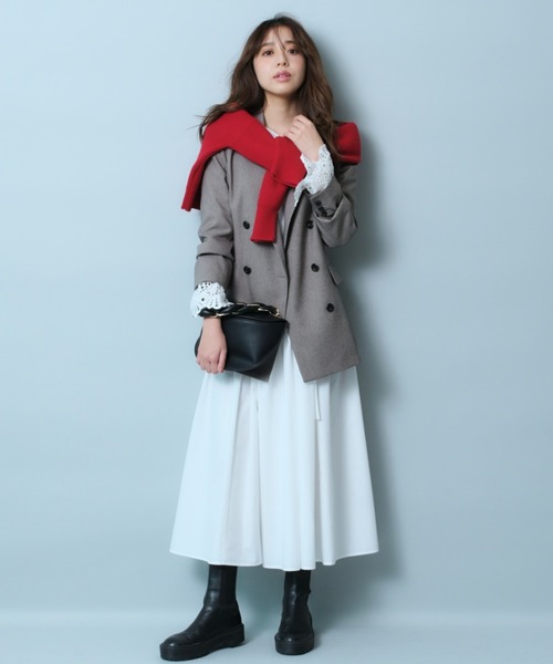【2024秋冬商品】JUSGLITTY　２WAYウールカシミヤプルオーバー JUSGLITTY（ジャスグリッティー）の「2WAYウールカシミヤ
