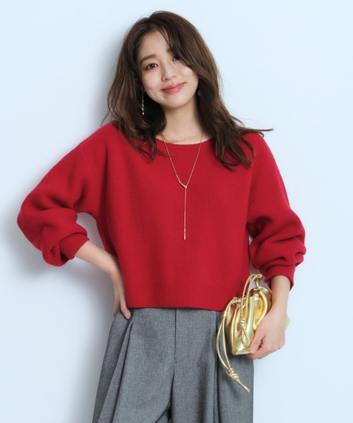 JUSGLITTY ジャスグリッティー ウールカシミヤクロップドプルオーバー jusglitty ウールカシミヤクロップドプルオーバー ニット - メルカリ