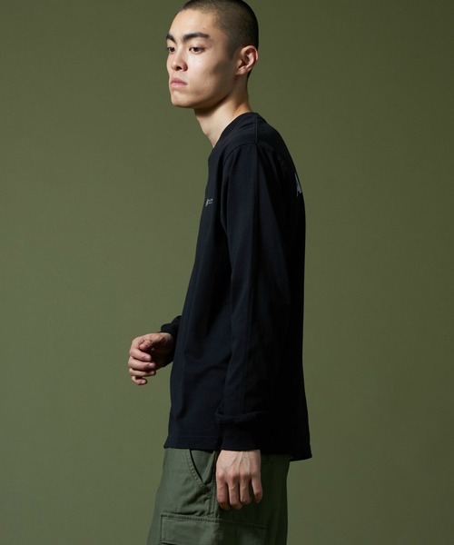 Alpha Industries（アルファインダストリーズ）の「パッチプリントTシャツ 長袖（Tシャツ/カットソー・メンズ・ブラック/ホワイト/グリーン・MEDIUM/LARGE/X-LARGE）」の6枚目の写真