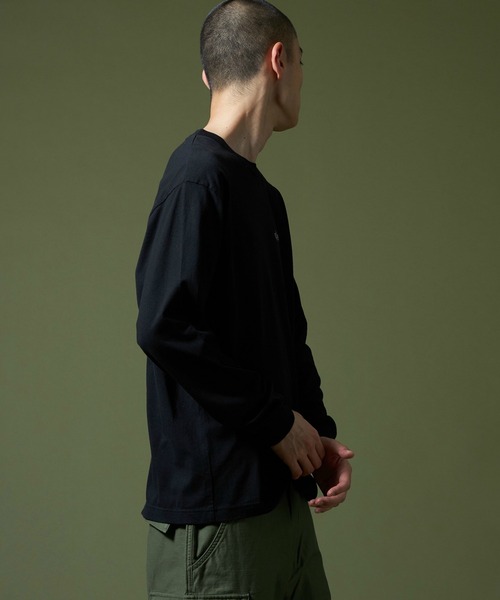 Alpha Industries（アルファインダストリーズ）の「パッチプリントTシャツ 長袖（Tシャツ/カットソー・メンズ・ブラック/ホワイト/グリーン・MEDIUM/LARGE/X-LARGE）」の7枚目の写真