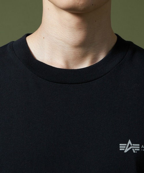 Alpha Industries（アルファインダストリーズ）の「パッチプリントTシャツ 長袖（Tシャツ/カットソー・メンズ・ブラック/ホワイト/グリーン・MEDIUM/LARGE/X-LARGE）」の8枚目の写真