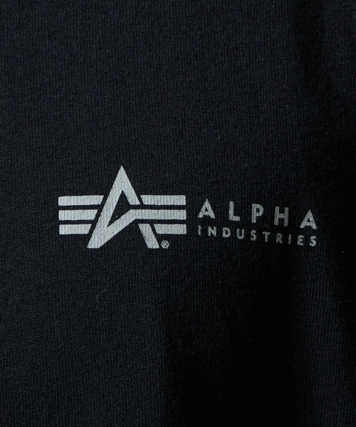 Alpha Industries（アルファインダストリーズ）の「パッチプリントTシャツ 長袖（Tシャツ/カットソー・メンズ・ブラック/ホワイト/グリーン・MEDIUM/LARGE/X-LARGE）」の9枚目の写真