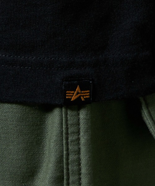 Alpha Industries（アルファインダストリーズ）の「パッチプリントTシャツ 長袖（Tシャツ/カットソー・メンズ・ブラック/ホワイト/グリーン・MEDIUM/LARGE/X-LARGE）」の11枚目の写真