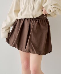【新色追加/低身長・高身長サイズあり】ナイロンバルーンミニスカート