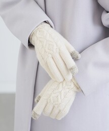 B:MING by BEAMS（ビーミングバイビームス）の「【タッチパネル対応】ケーブル編み グローブ（手袋）」