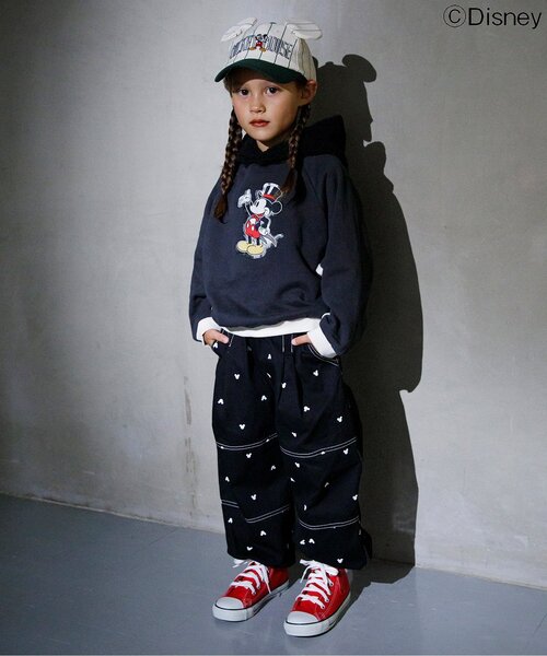 Disney（ディズニー）の「WEB限定 ディズニーキャラクター/フードボアパーカー（パーカー・キッズ・チャコール/オレンジ・90/100/110/120/80/130/140）」の3枚目の写真