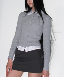 CRANK（クランク）の「韓国ブランド CRANK クランク KNIT STUD BUTTON CARDIGAN ニットスタッズボタンカーディガン スリムフィットカーディガン 長袖カーディガン 羽織り 韓国ファッション 韓国ストリート ストリートファッション（カーディガン/ボレロ・レディース）」