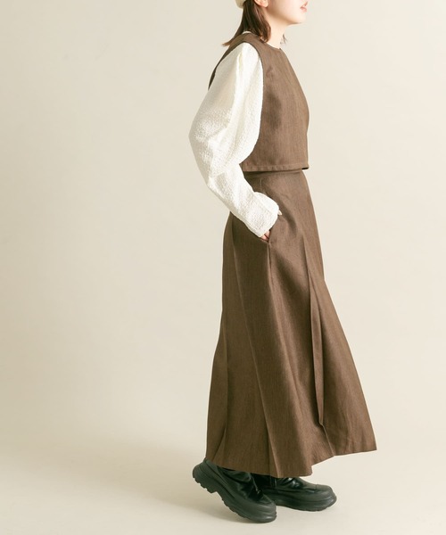 KBF（ケイビーエフ）の「ベストセパレートワンピース（ワンピース・レディース・チャコールグレー/ダークブラウン/ベージュ/ブラウン系その他/ベージュ系その他・36/38）」の16枚目の写真