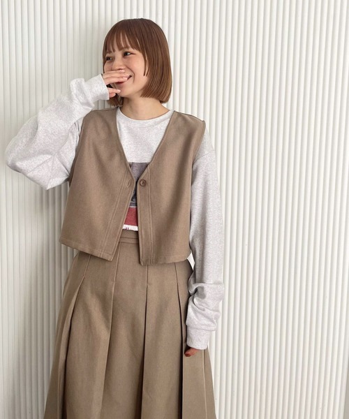 KBF（ケイビーエフ）の「ベストセパレートワンピース（ワンピース・レディース・チャコールグレー/ダークブラウン/ベージュ/ブラウン系その他/ベージュ系その他・36/38）」の20枚目の写真