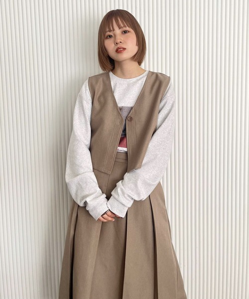 KBF（ケイビーエフ）の「ベストセパレートワンピース（ワンピース・レディース・チャコールグレー/ダークブラウン/ベージュ/ブラウン系その他/ベージュ系その他・36/38）」の21枚目の写真