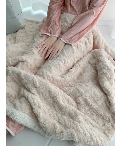 セール】ケーブル編みブランケット（ブランケット）｜SHEPP（シープ