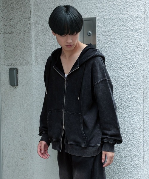 3.3 Field Trip （3.3フィールドトリップ）の「3.3 Field Trip／ピグメントジップパーカー（パーカー・メンズ・ブラック・FREE）」の4枚目の写真