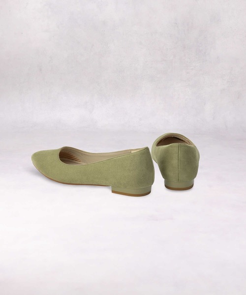 Right-on（ライトオン）の「【跳べるパンプス】プレーンフラットヒール（パンプス・レディース・グリーン/ベージュ/ブラック・37inch/39inch/40inch/35inch/36inch/38inch）」の5枚目の写真