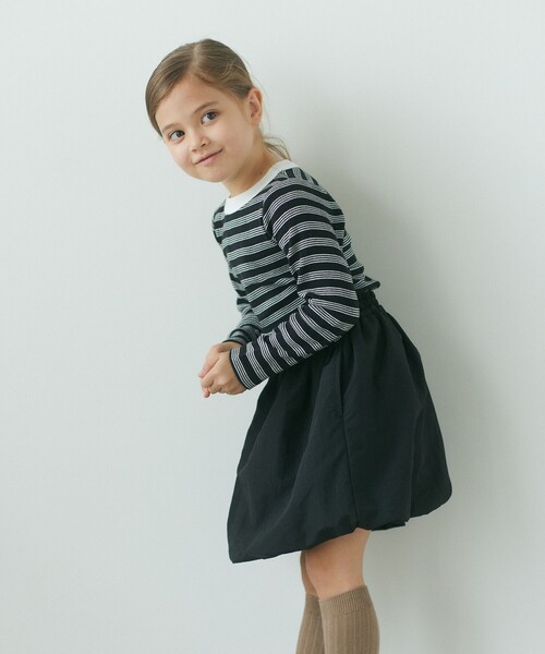 green label relaxing(グリーンレーベルリラクシング)の「【別注】<Pluckys>TJ バルーンスカート / キッズ 100cm-130cm(スカート・キッズ・ブラック/ベージュ・130cm/100cm/120cm/110cm)」の3枚目の写真