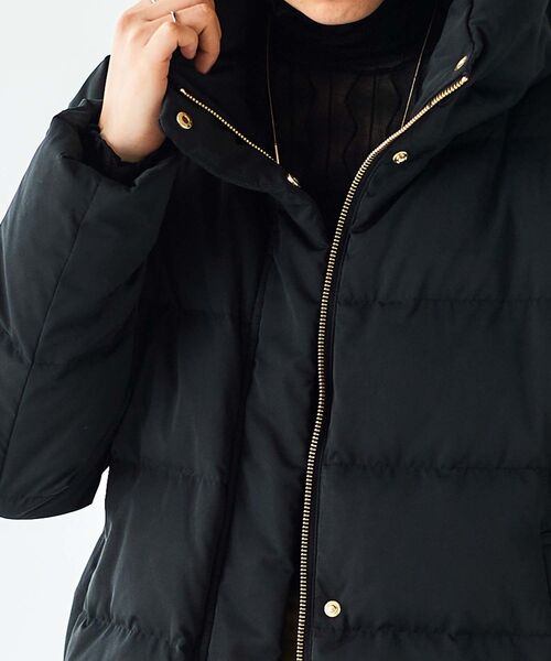 le.coeur blanc（ルクールブラン）の「ピーチスキンミドルダウン（ダウンジャケット/コート・レディース・ベージュ/ブラック・40/38）」の17枚目の写真