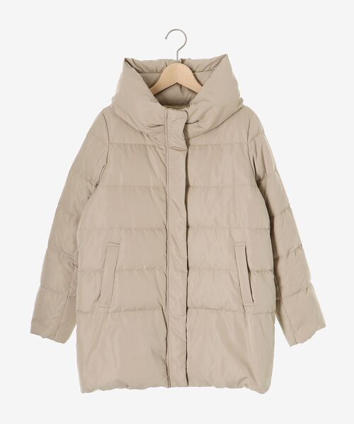 le.coeur blanc（ルクールブラン）の「ピーチスキンミドルダウン（ダウンジャケット/コート・レディース・ベージュ/ブラック・40/38）」の21枚目の写真