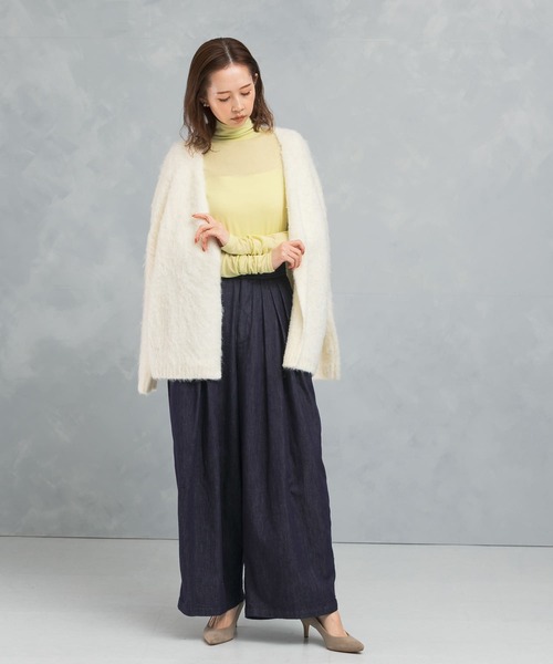 URBAN RESEARCH ROSSO WOMEN（アーバンリサーチ　ロッソ）の「ランダムタックデニムパンツ（デニムパンツ・レディース・インディゴブルー/ブラック・38/36）」の8枚目の写真