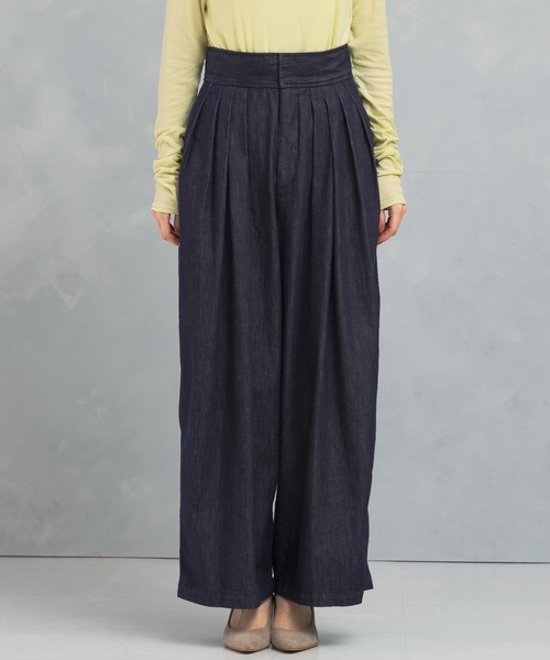 URBAN RESEARCH ROSSO WOMEN（アーバンリサーチ　ロッソ）の「ランダムタックデニムパンツ（デニムパンツ・レディース・インディゴブルー/ブラック・38/36）」の9枚目の写真